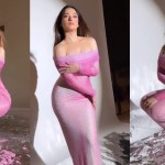 Tamannaah Bhatia stuns in pink crystal embellished gown